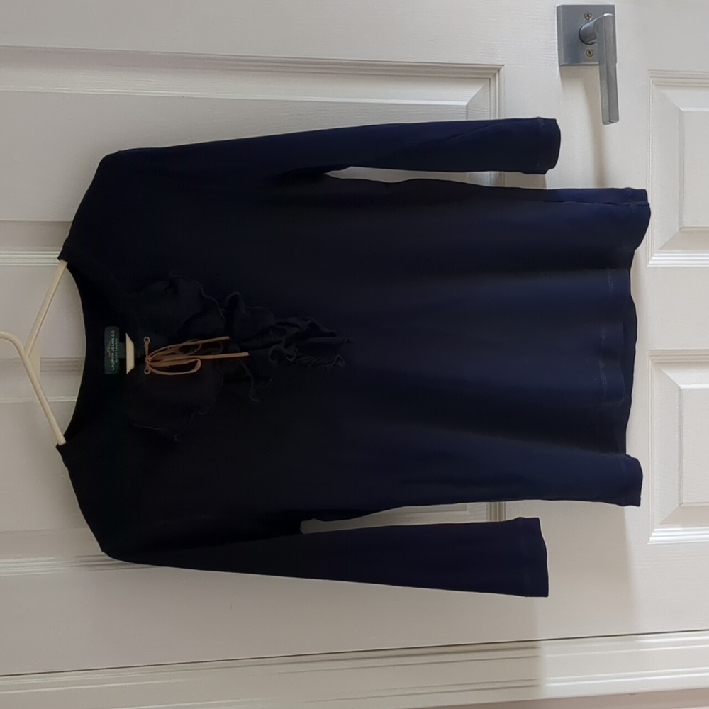 Ralph Lauren Jeans Co. 100% Cotton Navy 3/4 Length Shirt